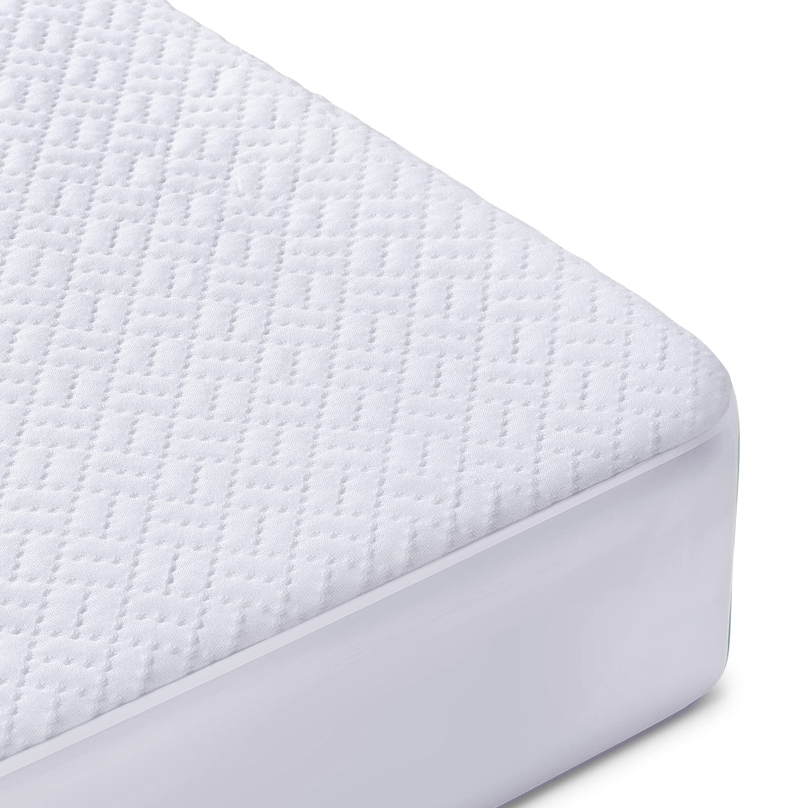 Hanherry 100% Waterproof Mattress Protector Twin Size,Mattress Cover 3D Air Fabric Cooling Mattress Pad Cover Smooth Soft Breath
